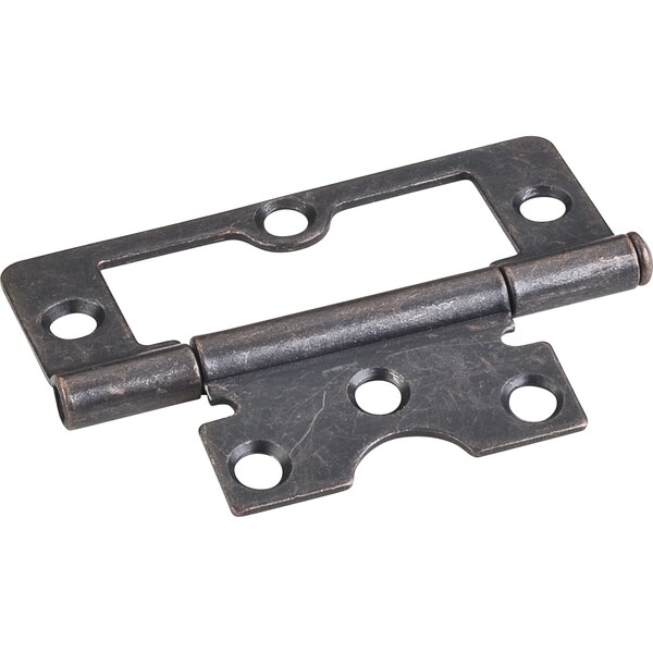 Hardware Resources Dark Antique Copper Machined 3" Swaged Loose Pin Non-Mortise Hinge with 6 Holes - 9802DACM