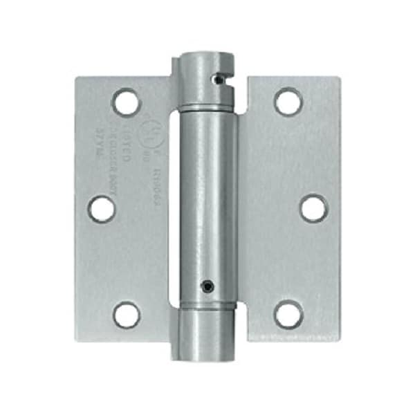 Patioplus 3.5 x 3.5 in. Spring Hinge Steel - Brushed Chrome - PA571890