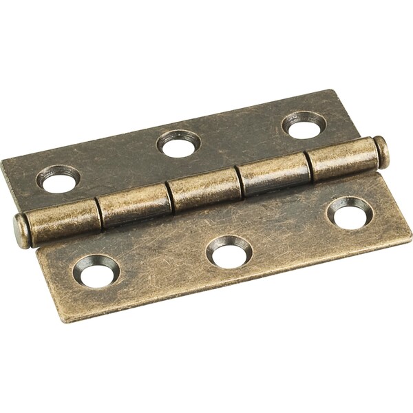 Hardware Resources Antique Brass 2-1/2"x1-11/16" Single Full Swaged Butt Hinge - 33528AB