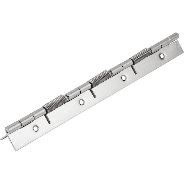 Kipp Spring Hinge Spring Open A=40, B=240, Form:B Round Hole, Stainless Steel Bright - K1177.14024001
