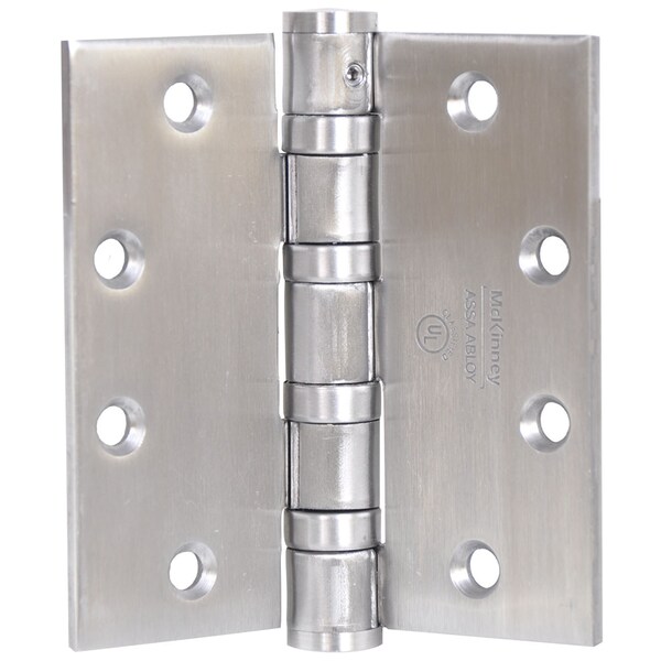 Mckinney Oil Bearing Butt Hinge, 5" x 4-1/2", US26D, QC8, Heavy - T4A3786 5X4-1/2 26D QC8