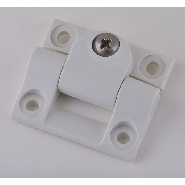 Elesa Cleanroom Hinge, Technopolymer, Full Surface Mounting, 7/16 in Leaf W x 1 11/16 in Leaf H, matte - CFU.40 CH-4 CLEAN