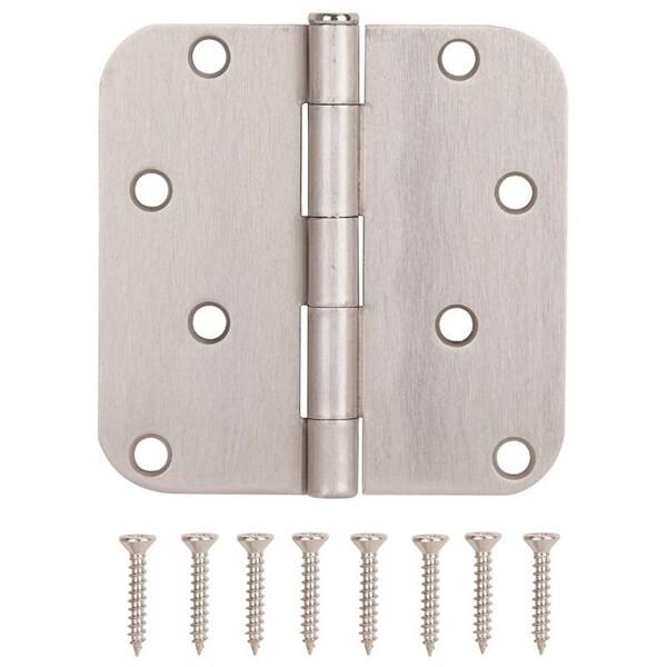 Prosource Door Hinge, Steel, Satin Nickel, Loose Pin, 180 deg Range of Motion, Screw Mounting - 20348SNX