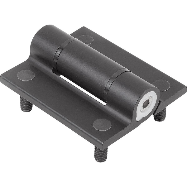 Kipp Hinge W. Adj. Friction, Form:B Screws 55X65, A1=38, B1=48, Aluminum Black - K1196.556511