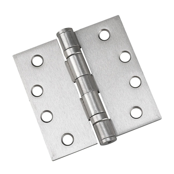 Richelieu 4inch 102 mm Full Mortise Ball Bearing Butt Hinge, Brushed Nickel - 4822NBB