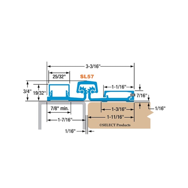 Select Hinges Grade 1 Geared Continuous Hinge, Full Surface, 83-in, Standard Duty, Clear Anodized Aluminum Finish - SL57 CL SD 83