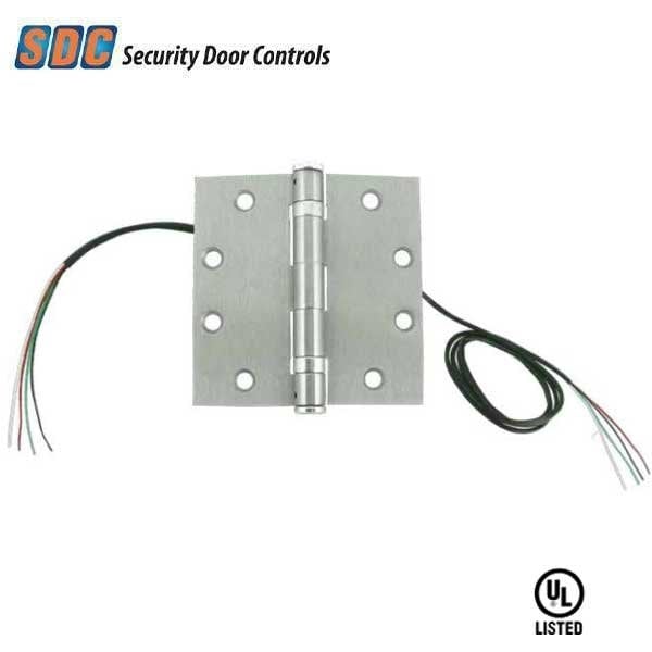 Sdc Electric Power Transfer Hinge, 4-Conductor, 1A at 1224 Volt, 4.5" x 4.5", 626 Dull Chrome - SDC-PTH-4Q