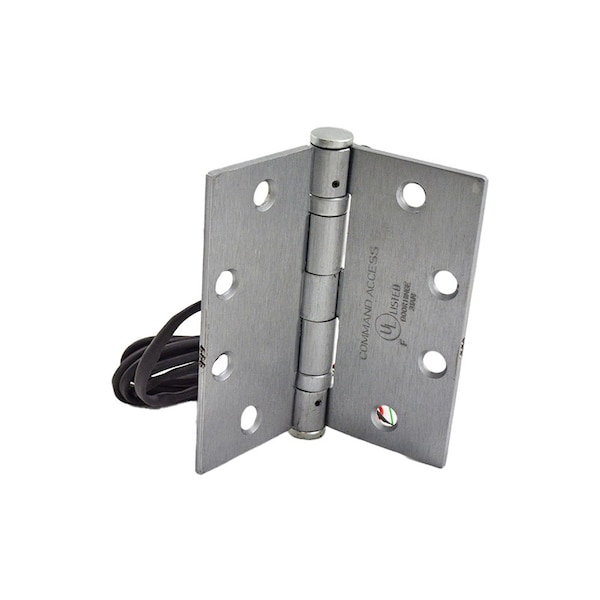 Command Access 4-1/2" x 4-1/2" Electric 4 Wire Hinge with 18GA and 26GA Heavy Gauge Wires BB1279 Steel Base US26D - ETH4WH4545626BB79