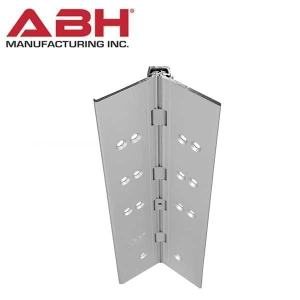 Abh ALUMINUM CONTINUOUS GEARED HINGES Full Mortise Models Clear 83" 3/32" Inset Door Lip Protector - ABH-A240HD-C-83-FM