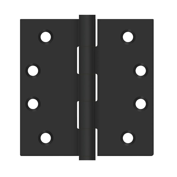 Deltana 4 x 4 Square Stainless Steel Hinge Paint Black Finish - SS44U1B-R