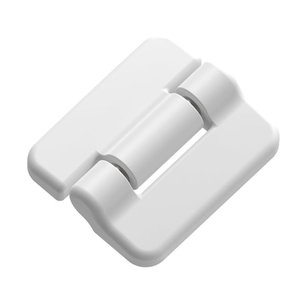 Southco Constant Torque Hinge, Symmetric, 2.260 nm, 2.260 nm, Large Size, Nylon, Natural, White - E6-55-520S-10