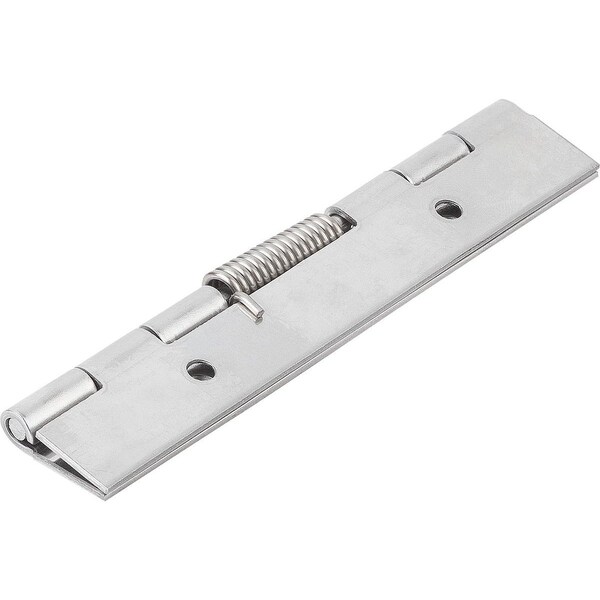 Kipp Spring Hinge Spring Closed A=40, B=120, Form:B Round Hole, Stainless Steel Bright - K1175.14012011