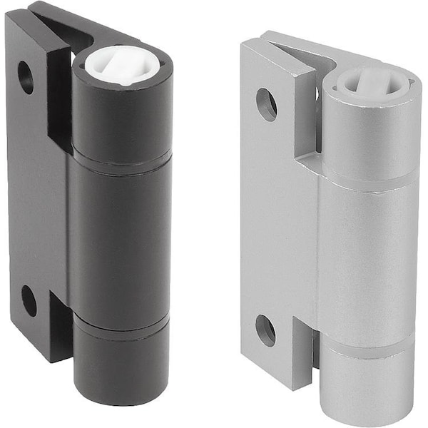 Kipp Spring Hinge Spring Closed A=55, B=67, Aluminum Black - K1180.556711