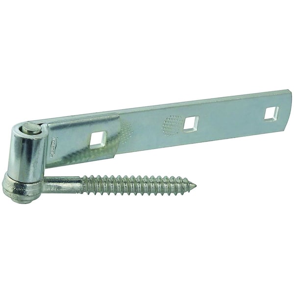 National Hardware 290BC 8 in. Screw Hook / Strap Hinge Zinc Plated Finish - N130054