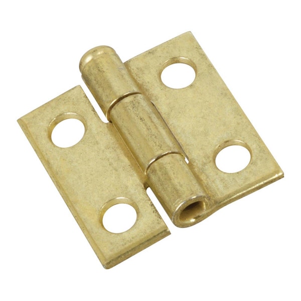 National Mfg Sales 1 in. Steel Brass Door Removable Pin Hinges, 2PK - 5702238