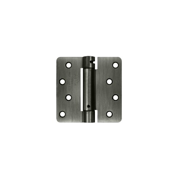 Deltana DSH4R415A Spring Hinge Antique Nickel, 10PK - DSH4R415A-XCP10