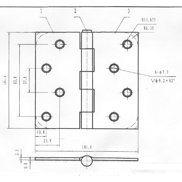 Richelieu 2Pack 4inch 102 mm Full Mortise Butt Hinge, OilRubbed Bronze - 1822ORBB