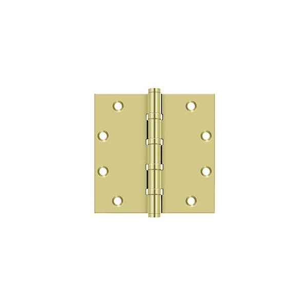 Deltana Bright Brass Square Ball Bearing Hinge - DSB55B3