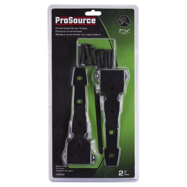 Prosource T-Hinge, Steel, Black, Loose Pin Pin, 180 deg Range of Motion, 40 Pair lb - 33145PKB-PS