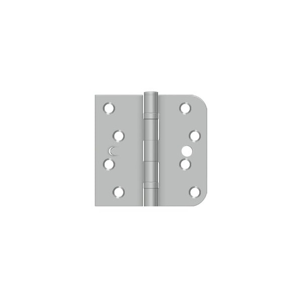 Deltana 4 x 4 x 5/8 x SQ Hinge, Handed, Ball Bearing, Security in Brushed Stainless PR - SS44058B32DRH-S
