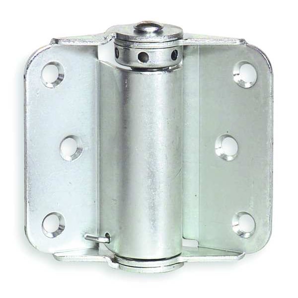 Zoro Select Spring Hinge, Steel, Full Surface Mounting, 1 15/32 in Leaf W x 2 55/64 in Leaf H - 4PA75