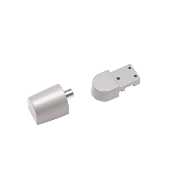 Global Door Controls Kawneer Style Left Hand Offset Door Pivot Hinge Set for Adams Rite Type Storefront Door in Aluminum - TH1118-LH-AL