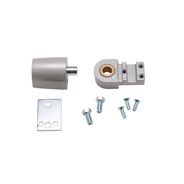 Global Door Controls Kawneer Style Left Hand Offset Door Pivot Hinge Set for Adams Rite Type Storefront Door in Aluminum - TH1118-LH-AL