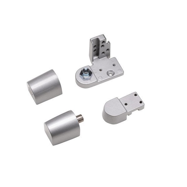 Global Door Controls Kawneer Style Right Hand Offset Door Pivot Hinge Set for Adams Rite Type Storefront Door in Aluminum - TH1118-RH-AL