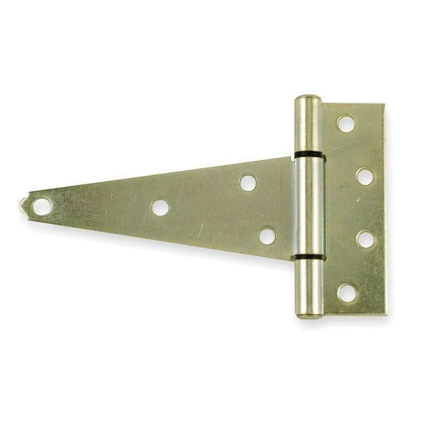 Zoro Select Tee Hinge, Steel, 1 13/16 in Leaf W x 4 1/4 in Leaf H, zinc plated - 4PB45