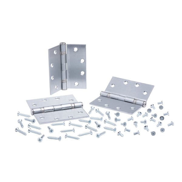 Global Door Controls 4.5 in Leaf W x 4.5 in Leaf H, Chrome - CP4545BB-26D-3