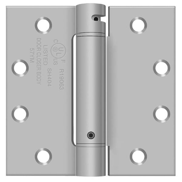Deltana Satin Stainless Steel Spring Hinge, Holes per Leaf: 4 - DSH45U32D