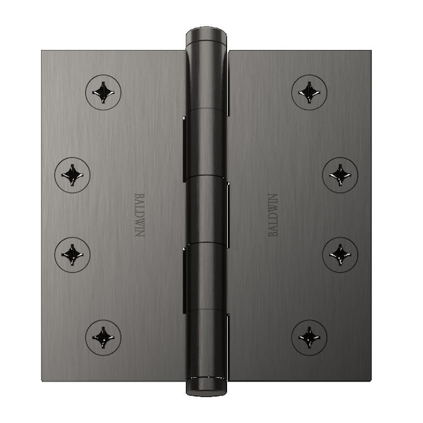 Baldwin Estate Baldwin 4in x 4in Mortise Square Hinge Graphite Nickel Finish - 1040076I