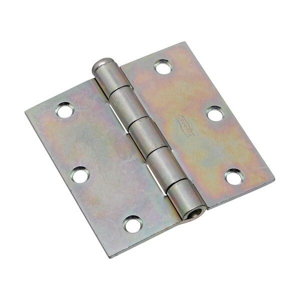 National Mfg Sales 3.5 in. Steel Zinc-Plated Door Hinges, 2PK - 5701917