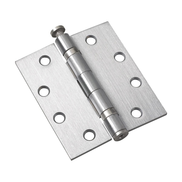 Richelieu 4 12inch 114 mm Full Mortise Ball Bearing Butt Hinge, Brushed Chrome - 44823BCB