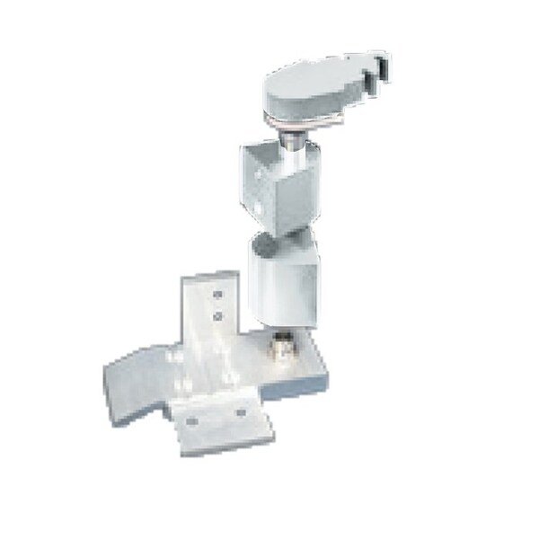 International Door Closers 3/4 Offset Pivot Set For Left 1/8 Recessed Doors, AL Baked Satin Aluminum Paint - OP-5001-AL