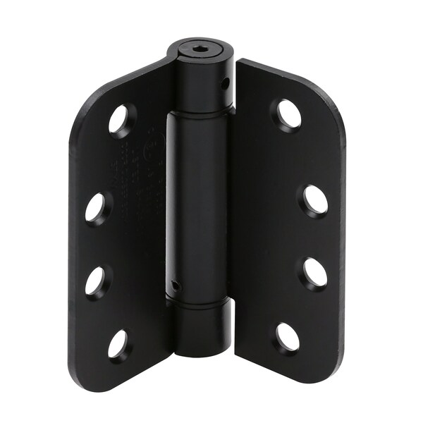 Prime-Line Door Hinge Commercial UL Adjust Self-Close, 4 in. w/ Square & 5/8 in. Corners, Matte Black 3 Pack - U 1159083
