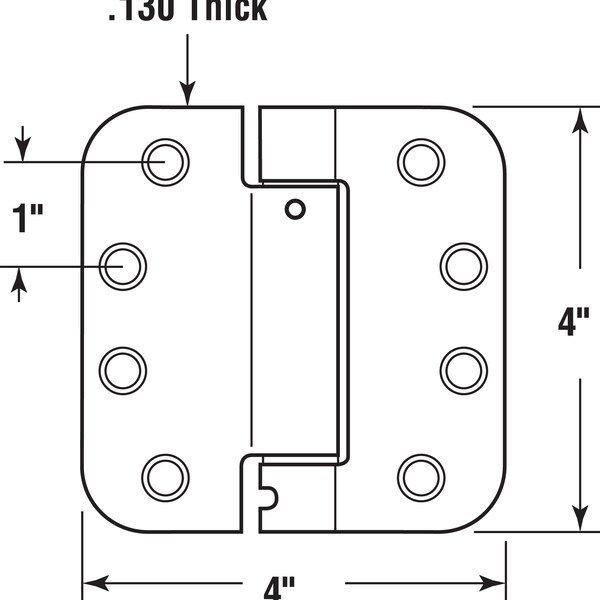 Prime-Line Door Hinge Commercial UL Adjust Self-Close, 4 in. w/ Square & 5/8 in. Corners, Matte Black 3 Pack - U 1159083