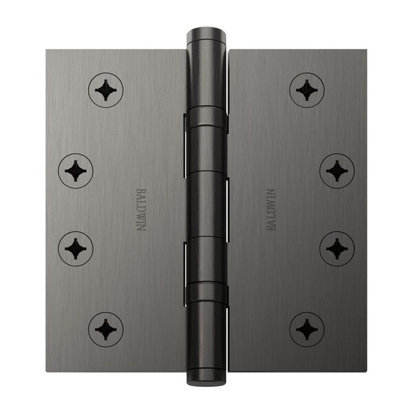 Baldwin Estate Baldwin 4in x 4in Ball Bearing Mortise Square Hinge Graphite Nickel Finish - 1041076I