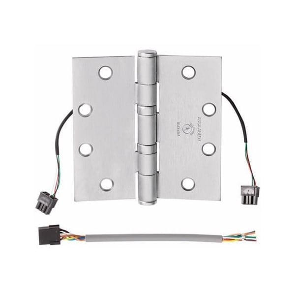 Architectural Control Systems McKinney 5 Knuckle Ball Bearing Full Mortise Hinge 4-1/2 x 4-1/2 Concealed Electric Through-Wire - TA2714-4.5X4.5-26-1104