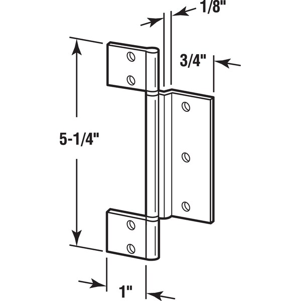 Prime-Line Screen Door Hinge, 1/8 in. Offset Center Leaf, Florida Brown Finish Single Pack - K 5153