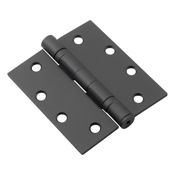 Richelieu 4inch 102 mm Full Mortise Ball Bearing Butt Hinge, Black - 4823FBB