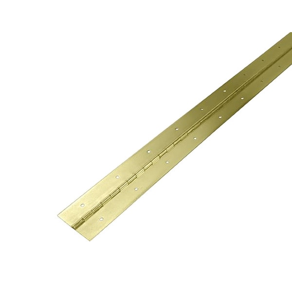 Monroe Pmp Piano Hinge, Steel, Full Surface Mounting, 2 in Leaf W x 48 in Leaf H, Bright Brass - BB24020048GA