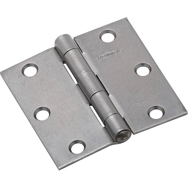 Whole-In-One 3 in. Non-Removable Pin Hinge in Plain Steel - WH667038