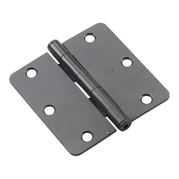 Richelieu 2Pack 3 12inch 89 mm Full Mortise Butt Hinge  14 Radius, Black - 2821FBB