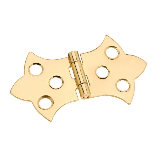 Homecare Products 1.31 x 2.25 in. Solid Brass Decorative Hinge, 2PK - HO3311816