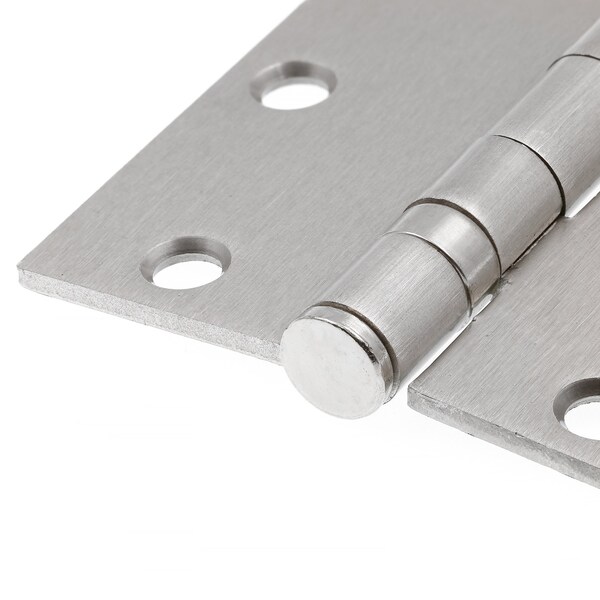 Prime-Line Door Hinge Commercial Smooth Pivot, 3-1/2 in. x 3-1/2 in. w/ Square Corners, Satin Nickel 3 Pack - U 1156253