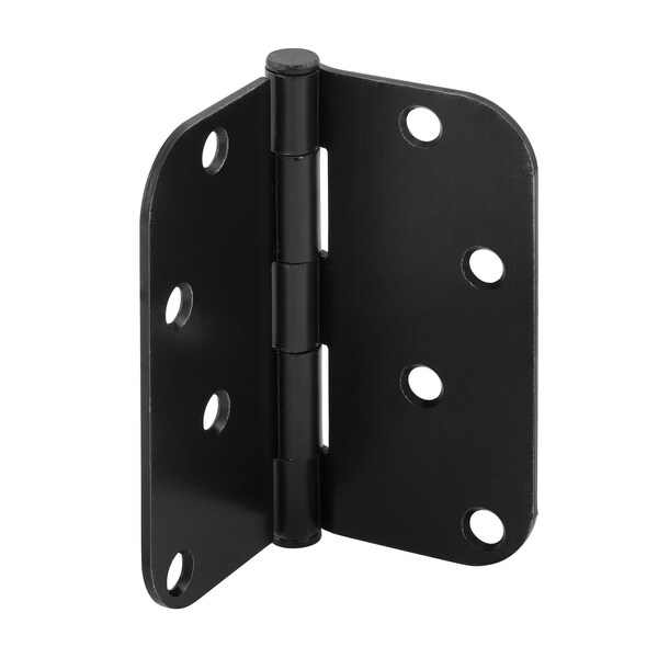 Prime-Line Door Hinge Residential Smooth Pivot, 4 in. with 5/8 in. Radius Corners, Matte Black 3 Pack - U 1150983