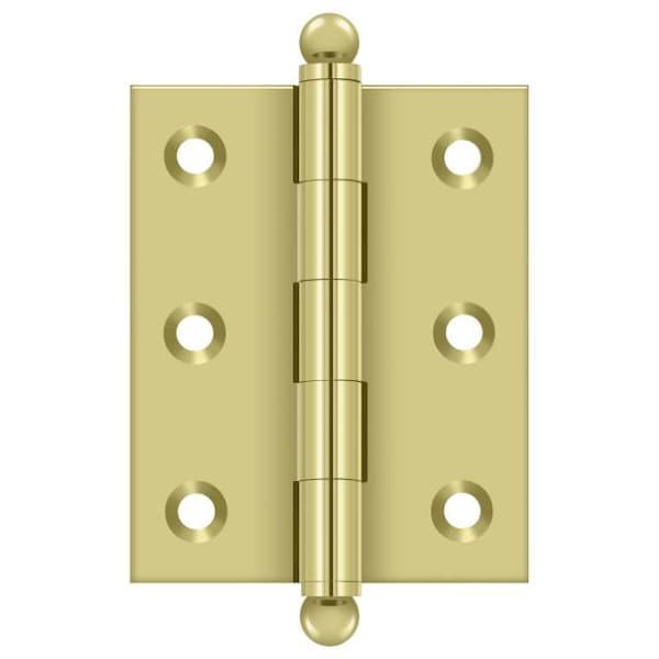 Deltana Bright Brass Door and Butt Hinge - CH2520U3-UNL