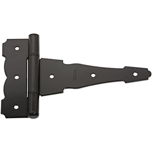 Greengrass N881-912 6 in. Ornamental And Reversible T-Hinge, Black - GR569414