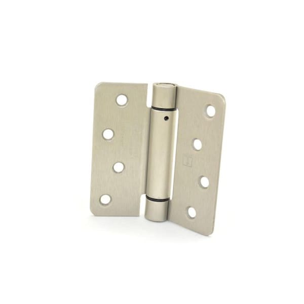 Hager 4 x 4 in. Radius Corner Steel Full Mortise Residential Spring Hinge, 0.25 in., Set of 2 - 1751415EA